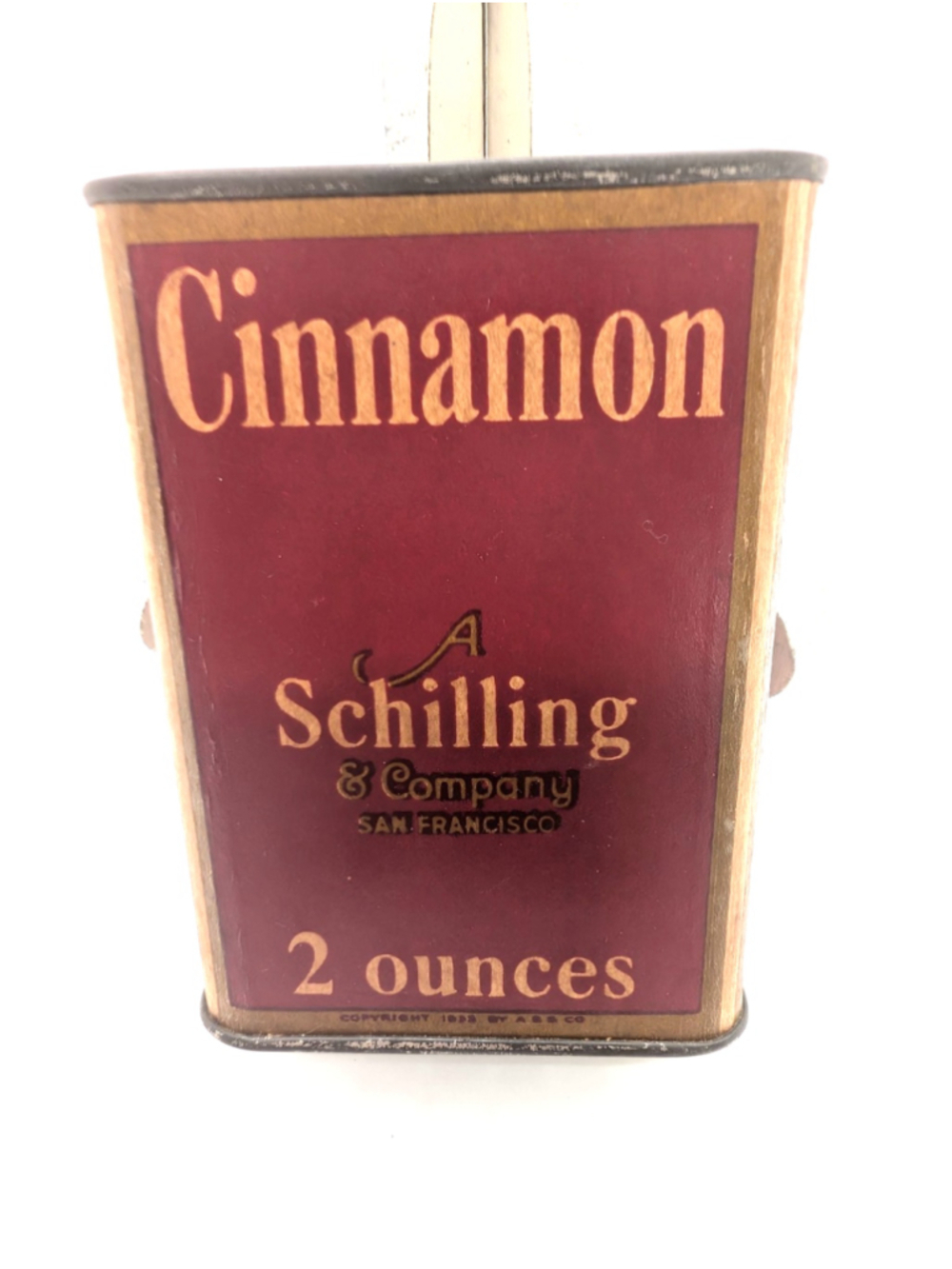 Vintage A. Schilling & Co Cinnamon Spice Box - 2 oz
